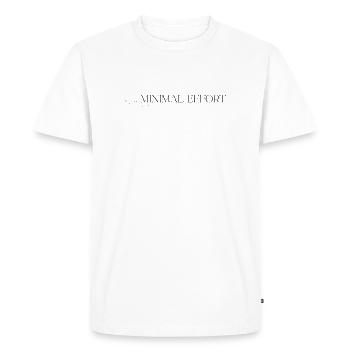 Chemise à effort minimal – Déclaration paresseuse drôle - T-shirt Premium bio Homme - blanc - Devant - Nico (187cm)