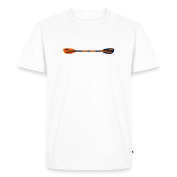 Double Paddle Kayak Canoe Sports - Men's Premium Organic T-Shirt - white - Front - Nico (187cm)