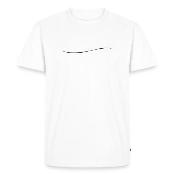 Coup d’art coup de pinceau tiret fissure ligne - T-shirt Premium bio Homme - blanc - Devant - Nico (187cm)