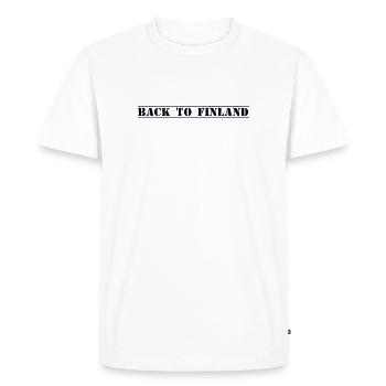 Finlande Finlande - T-shirt Premium bio Homme - blanc - Devant - Nico (187cm)