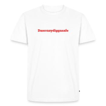 Le Fou - T-shirt Premium bio Homme - blanc - Devant - Nico (187cm)
