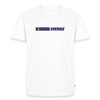 Drapeau Suédois de Sverige - T-shirt Premium bio Homme - blanc - Devant - Nico (187cm)