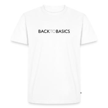 14 Back to basics - Men's Premium Organic T-Shirt - white - Front - Nico (187cm)