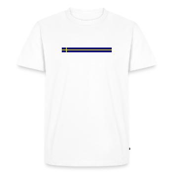 Icône du drapeau suédois - T-shirt Premium bio Homme - blanc - Devant - Nico (187cm)