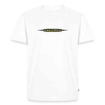 Malle 2026 Majorque - T-shirt Premium bio Homme - blanc - Devant - Nico (187cm)