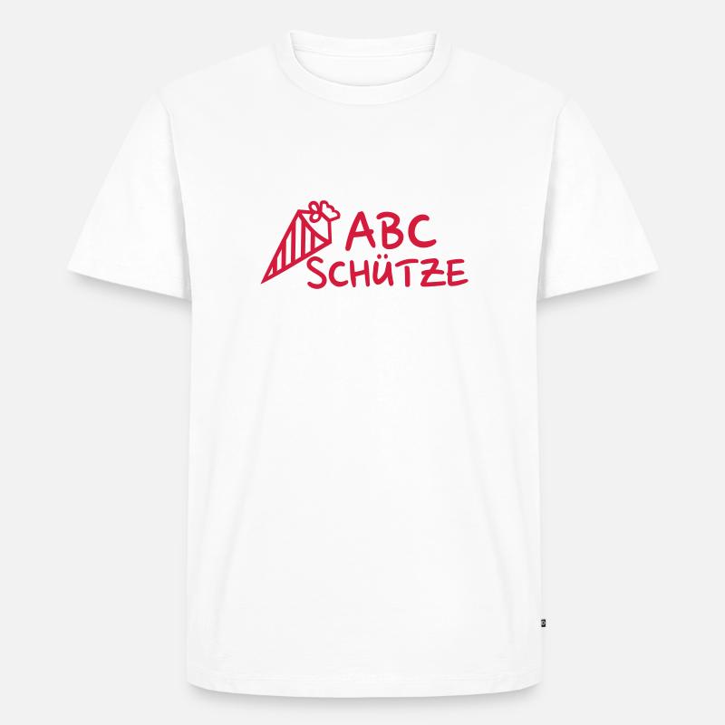 ABC Schütze - Männer Premium Bio T-Shirt - Weiß