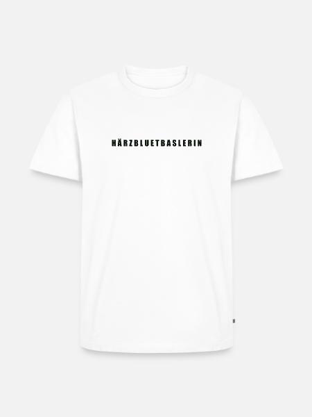 Härzbluetbaslerin Kanton Basel - Männer Premium Bio T-Shirt - Weiß