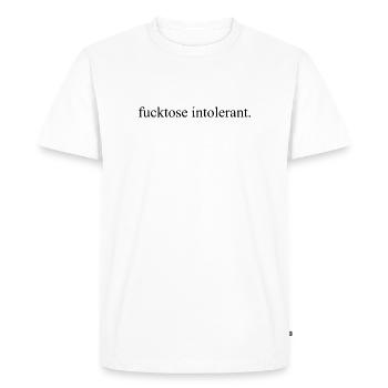 Fucktose Intolerant Minimal Statement no bullshit - T-shirt Premium bio Homme - blanc - Devant - Nico (187cm)