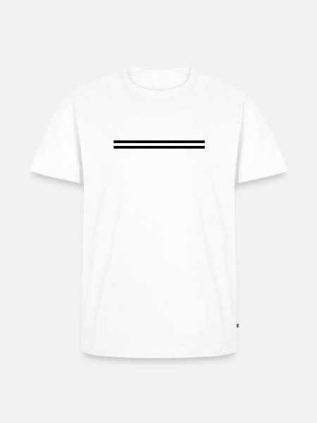 Linie Symbol Strich - Männer Premium Bio T-Shirt - Weiß