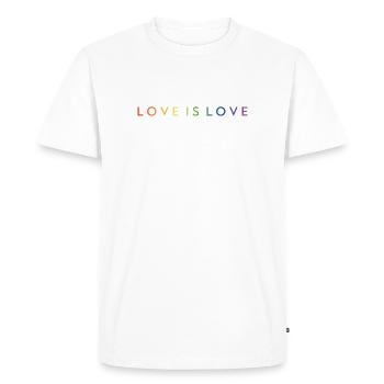 LOVE IS LOVE - T-shirt Premium bio Homme - blanc - Devant - Nico (187cm)