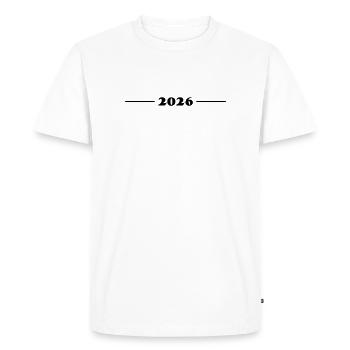 Accident vasculaire cérébral en 2026 - T-shirt Premium bio Homme - blanc - Devant - Nico (187cm)