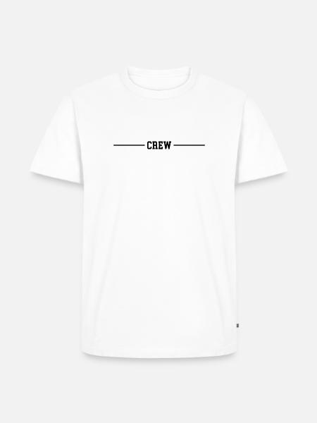 Crew Linie - Männer Premium Bio T-Shirt - Weiß