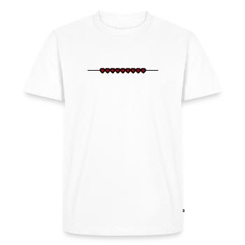 Amour de la ligne de cœur - T-shirt Premium bio Homme - blanc - Devant - Nico (187cm)