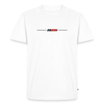 JGA 2026 - T-shirt Premium bio Homme - blanc - Devant - Nico (187cm)