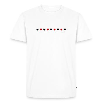 Amour de la ligne de cœur - T-shirt Premium bio Homme - blanc - Devant - Nico (187cm)