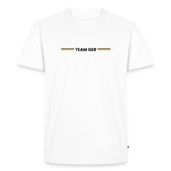 Team Germany - Men's Premium Organic T-Shirt - white - Front - Nico (187cm)