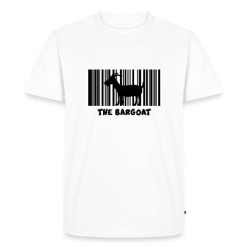 chèvre « le bargoat » chèvre - T-shirt Premium bio Homme - blanc - Devant - Nico (187cm)
