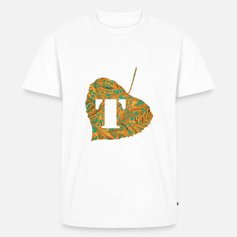 blatt e 95 t - Männer Premium Bio T-Shirt - Weiß