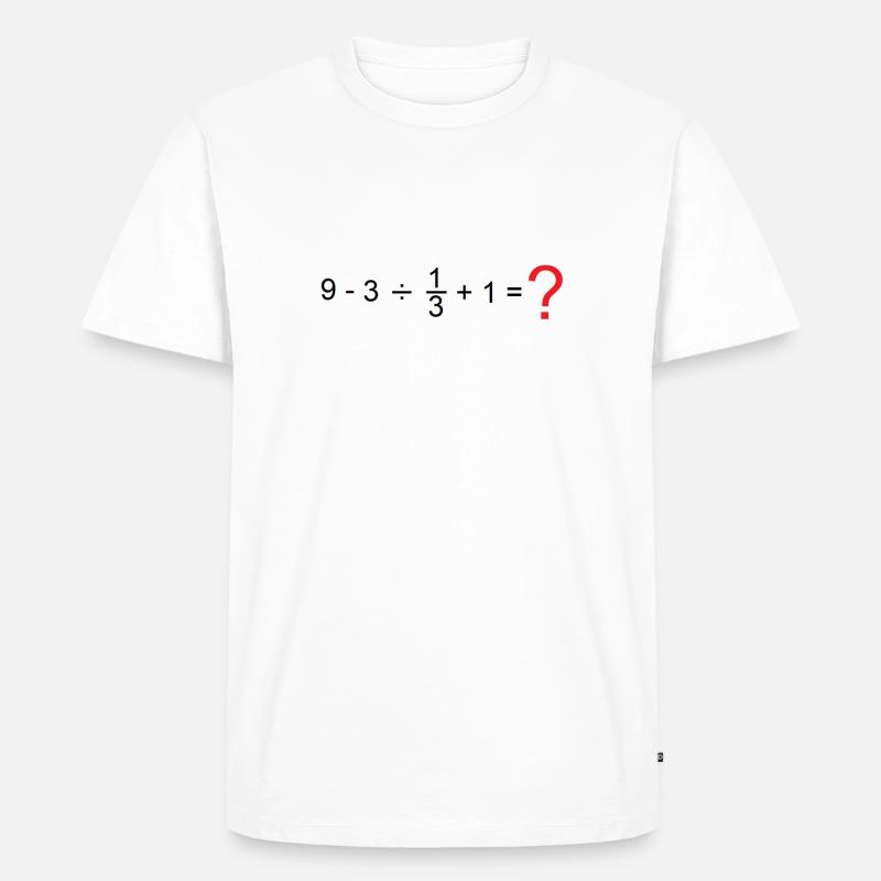 Mathematik - Männer Premium Bio T-Shirt - Weiß