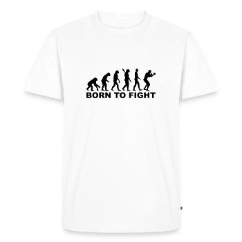 Boxe Évolution - T-shirt Premium bio Homme - blanc - Devant - Nico (187cm)