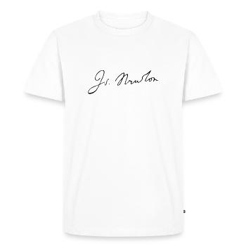 Isaac Newton - T-shirt Premium bio Homme - blanc - Devant - Nico (187cm)