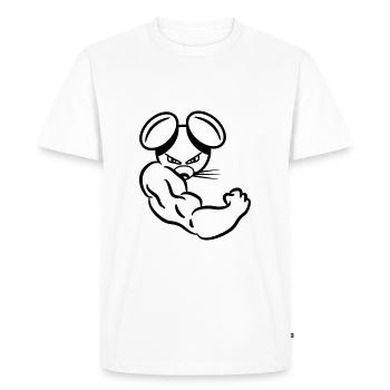 Steve strong - Men's Premium Organic T-Shirt - white - Front - Nico (187cm)