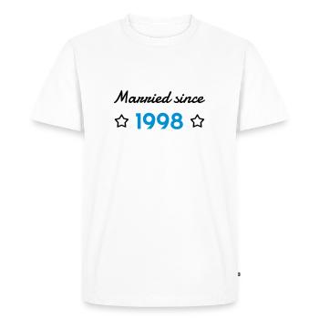 1998 - Birthday Wedding - Marriage - Love - Wife - Men's Premium Organic T-Shirt - white - Front - Nico (187cm)