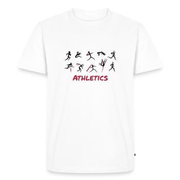 Athletics, Track and Field - Men's Premium Organic T-Shirt - white - Front - Nico (187cm)