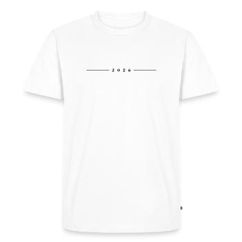 Accident vasculaire cérébral en 2026 - T-shirt Premium bio Homme - blanc - Devant - Nico (187cm)
