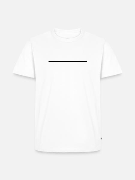 Pinselstrich Waagrecht Linie Minimalist Design - Herre Premium økologisk T-shirt - hvid
