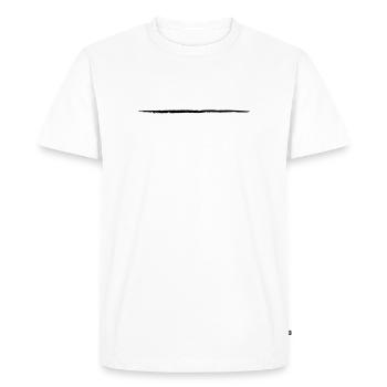 rafraîchir ligne coup de pinceau raye la ligne color - T-shirt Premium bio Homme - blanc - Devant - Nico (187cm)