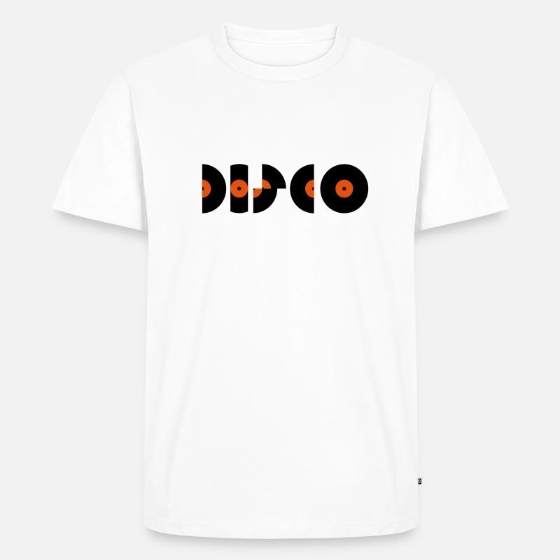 disco_2c - Männer Premium Bio T-Shirt - Weiß