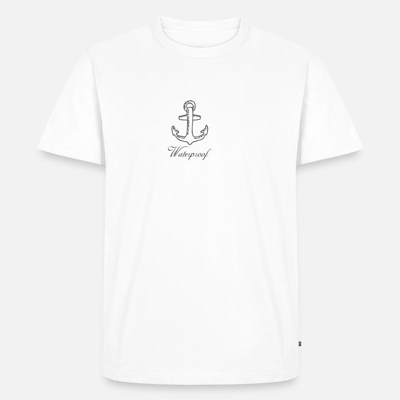 Wasserabweisend - Männer Premium Bio T-Shirt - Weiß