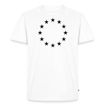 Icône de drapeau de l'UE Europe étoile verte conservation de la nature - T-shirt Premium bio Homme - blanc - Devant - Nico (187cm)