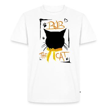 BOB DER STREUNER I BOB THE CAT - T-shirt Premium bio Homme - blanc - Devant - Nico (187cm)