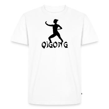 Qigong - Men's Premium Organic T-Shirt - white - Front - Nico (187cm)