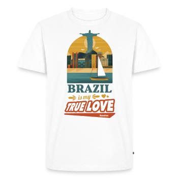 Brazil Rio de Janeiro South America Gift - Men's Premium Organic T-Shirt - white - Front - Nico (187cm)