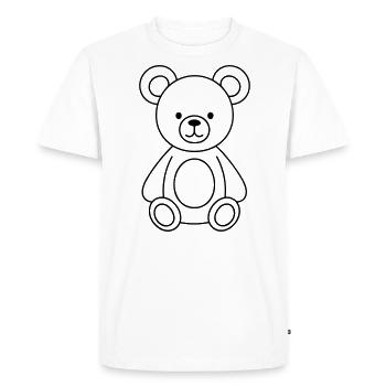 Ours en peluche - T-shirt Premium bio Homme - blanc - Devant - Nico (187cm)