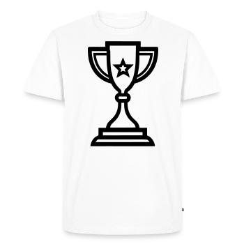 trophy - Men's Premium Organic T-Shirt - white - Front - Nico (187cm)