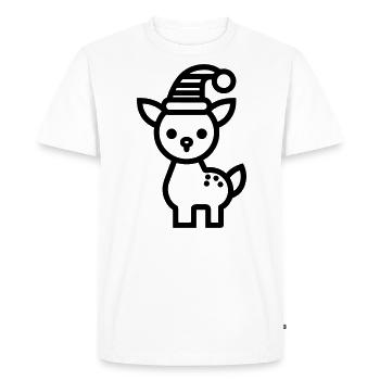 renne de noel - T-shirt Premium bio Homme - blanc - Devant - Nico (187cm)