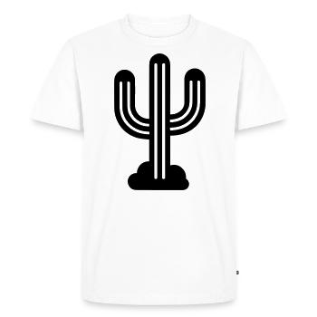 Cactus - T-shirt Premium bio Homme - blanc - Devant - Nico (187cm)