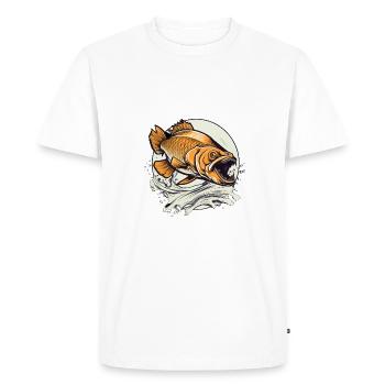 Édition Pêcheur - T-shirt Premium bio Homme - blanc - Devant - Nico (187cm)
