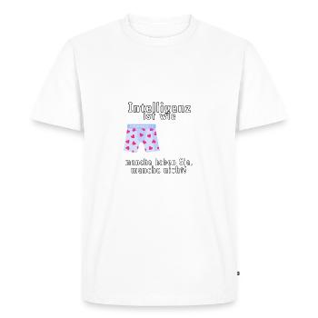 Intelligence et sous-vêtements - T-shirt Premium bio Homme - blanc - Devant - Nico (187cm)