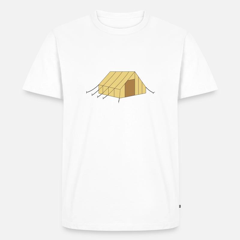 Zelt - Männer Premium Bio T-Shirt - Weiß
