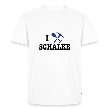 I Love Schalke - T-shirt Premium bio Homme - blanc - Devant - Nico (187cm)