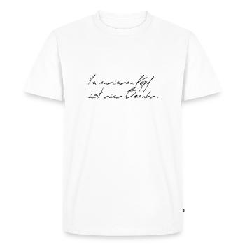 There is a bomb in my head - Men's Premium Organic T-Shirt - white - Front - Nico (187cm)