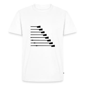 Rowing crew, oars / sculls - Men's Premium Organic T-Shirt - white - Front - Nico (187cm)
