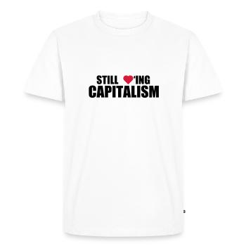 Le capitalisme encore aimer - T-shirt Premium bio Homme - blanc - Devant - Nico (187cm)