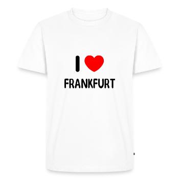 j’adore frankfurt design drôle coeur amour - T-shirt Premium bio Homme - blanc - Devant - Nico (187cm)