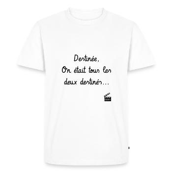 Destinée, on était tous les 2 destinés. Père Noël - T-shirt Premium bio Homme - blanc - Devant - Nico (187cm)